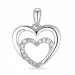 hart diamant hanger in 9 caraat witgoud 0,12 ct