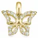 Vlinder diamanten hanger in 9 caraat goud 0,13 ct