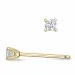 2 x 0,06 ct solitaire oorbel in 9 karaat goud met diamant 