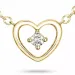 42 cm ketting met hanger in 9 karaat goud 0,05 ct