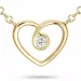 42 cm ketting met hanger in 9 karaat goud 0,05 ct