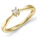 0,05 ct solitaire ring in 14 karaat goud 0,05 ct