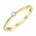 campagne - diamant ring in 14 karaat goud 0,05 ct