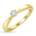 diamant solitaire ring in 14 karaat goud 0,10 ct
