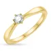 diamant solitaire ring in 14 karaat goud 0,20 ct