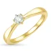 diamant solitaire ring in 14 karaat goud 0,15 ct