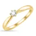 diamant solitaire ring in 14 karaat goud 0,15 ct