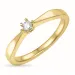 diamant solitaire ring in 14 karaat goud 0,05 ct