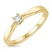 diamant solitaire ring in 14 karaat goud 0,10 ct