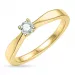 diamant solitaire ring in 14 karaat goud 0,20 ct