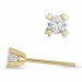 2 x 0,15 ct campagne - diamant solitaire oorbel in 14 karaat goud met diamant