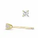 2 x 0,08 ct campagne - diamant solitaire oorbel in 14 karaat goud met diamant
