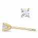 2 x 0,15 ct campagne - diamant solitaire oorbel in 14 karaat goud met diamant