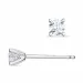 campagne - 2 x 0,16 ct diamant solitaire oorbel in 14 karaat witgoud met diamant 