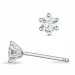 campagne - 2 x 0,20 ct diamant solitaire oorbel in 14 karaat witgoud met diamant 