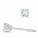 campagne - 2 x 0,20 ct diamant solitaire oorbel in 14 karaat witgoud met diamant 