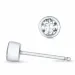 2 x 0,14 ct solitaire oorbel in 14 karaat witgoud met diamant