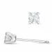 2 x 0,18 ct campagne - diamant solitaire oorbel in 14 karaat witgoud met diamant 