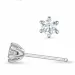 2 x 0,18 ct campagne - diamant solitaire oorbel in 14 karaat witgoud met diamant 