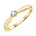 diamant solitaire ring in 14 karaat goud 0,10 ct