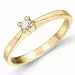 campagne - diamant solitaire ring in 14 karaat goud 0,05 ct