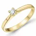 campagne - diamant solitaire ring in 14 karaat goud 0,08 ct