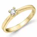 campagne - diamant solitaire ring in 14 karaat goud 0,10 ct