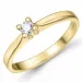 campagne - diamant solitaire ring in 14 karaat goud 0,12 ct