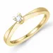 campagne - diamant solitaire ring in 14 karaat goud 0,05 ct