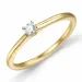 campagne - diamant solitaire ring in 14 karaat goud 0,08 ct