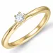 campagne - diamant solitaire ring in 14 karaat goud 0,10 ct