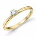 campagne - diamant solitaire ring in 14 karaat goud 0,12 ct