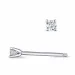 2 x 0,04 ct campagne - diamant solitaire oorbel in 14 karaat witgoud met diamant