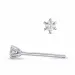 2 x 0,04 ct campagne - diamant oorsteker in 14 karaat witgoud met diamant