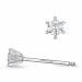 2 x 0,07 ct campagne - diamant solitaire oorbel in 14 karaat witgoud met diamant