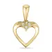 hart diamanten hanger in 14 caraat goud 0,01 ct