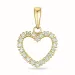 hart diamanten hanger in 14 caraat goud 0,16 ct