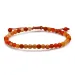 Veelkleurig oranje carneliaan armband in zijden koord 17 cm 3 cm x 3,9 mm