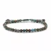 veelkleurig turkoois jasper armband in zijden koord 17 cm plus 3 cm x 4,4 mm