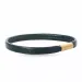 Plat zwart armband in leren x 6 mm