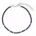 Elegant steen armband met onyx en lapis lazuli en 6 hematite.