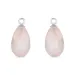 roze kwarts hangers voor oorbellen in zilver