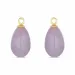 verzamelmonster lavendelkleurige amethist hangers voor oorbellen in verguld zilver