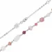 pink ketting in zilver  x 7,0 mm