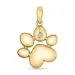 poot diamant hanger in 9 caraat goud 0,01 ct