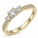 lab grown diamant ring in 9 karaat goud 0,30 ct 0,31 ct