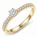 lab grown diamant ring in 9 karaat goud 0,30 ct 0,15 ct