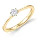 0,20 ct lab grown diamant solitaire ring in 9 karaat goud 0,20 ct