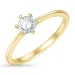 0,50 ct lab grown diamant solitaire ring in 9 karaat goud 0,50 ct