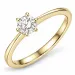 0,50 ct lab grown diamant solitaire ring in 9 karaat goud 0,50 ct